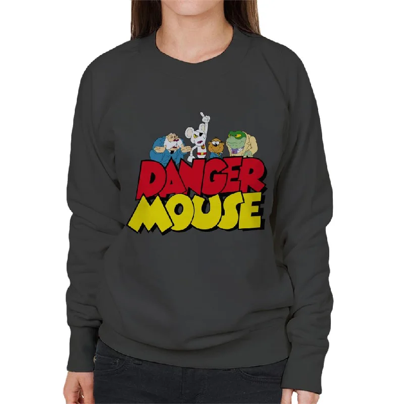 Danger Mouse Logo With Characters Women's Sweatshirt Hoodie with Magnetic Closure Innovative Modern Danger Mouse Logo With Characters Women's Sweatshirt Hoodie with Magnetic Closure Innovative Modern
