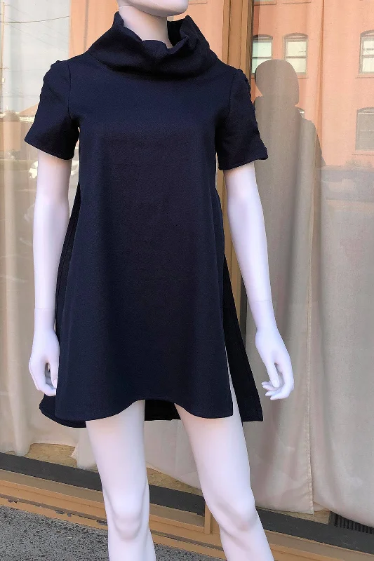 Isis Twin Delta Blouse in Navy Bell Sleeve Blouse
