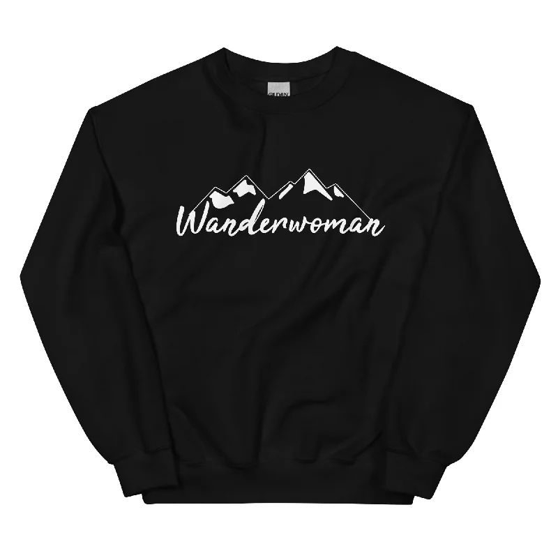 Wanderwoman. - Sweatshirt (Unisex) Hoodie with Hem Patch Decorative Personalized