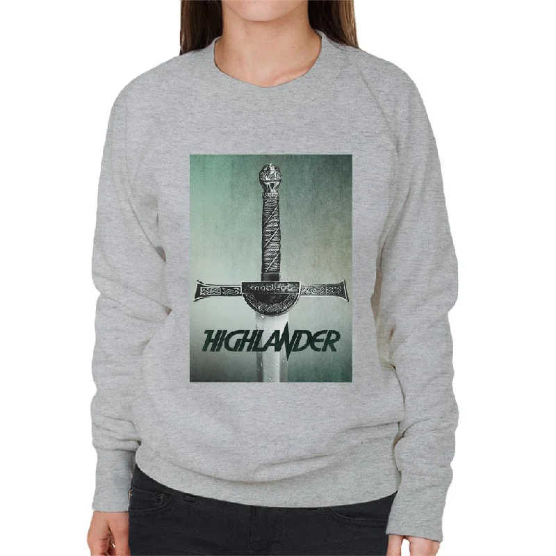 Highlander 1986 Macleod Broadsword Women's Sweatshirt Hoodie with Button Placket Classic Preppy Highlander 1986 Macleod Broadsword Women's Sweatshirt Hoodie with Button Placket Classic Preppy