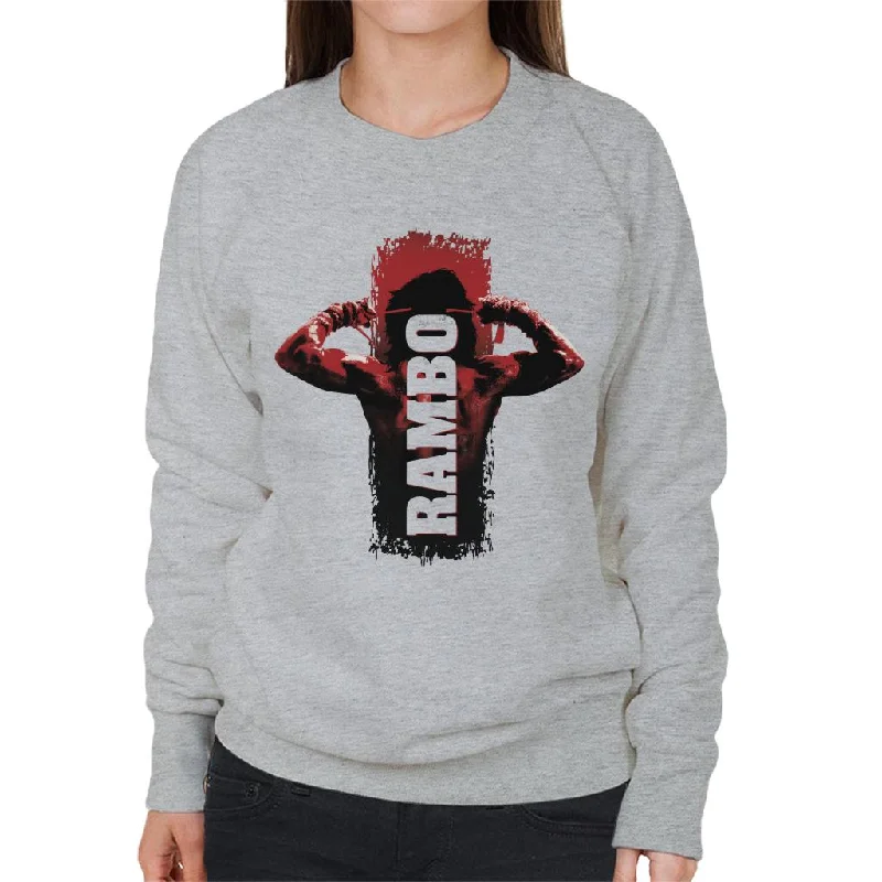 Rambo III Tying Sweatband Women's Sweatshirt Hoodie with Hem Lace Feminine Delicate
