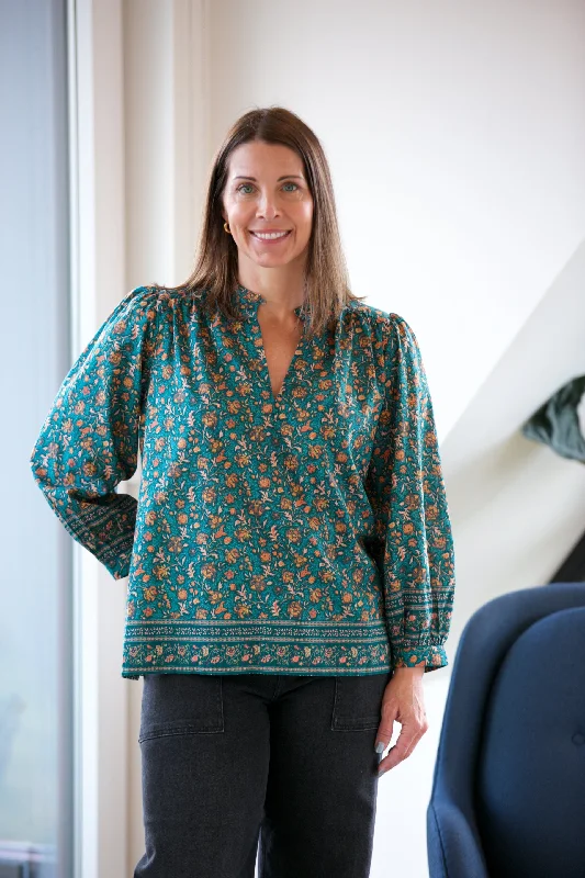 Birds of Paradis by Trovata Bailey Blouse Casual Stripe Blouse