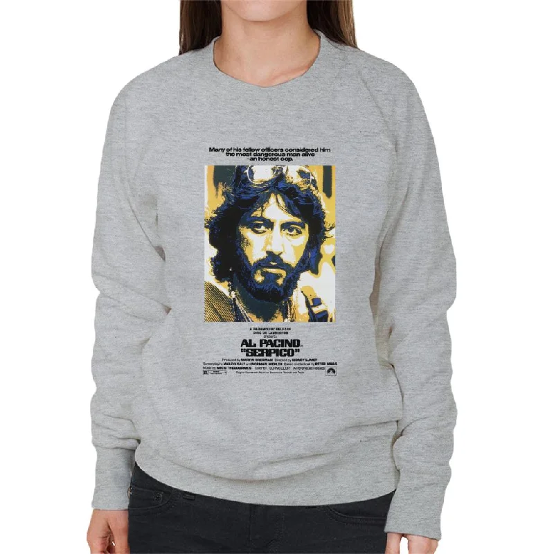 Serpico The Most Dangerous Man Alive An Honest Cop Women's Sweatshirt Hoodie with Slim Fit Tailored Modern Serpico The Most Dangerous Man Alive An Honest Cop Women's Sweatshirt Hoodie with Slim Fit Tailored Modern