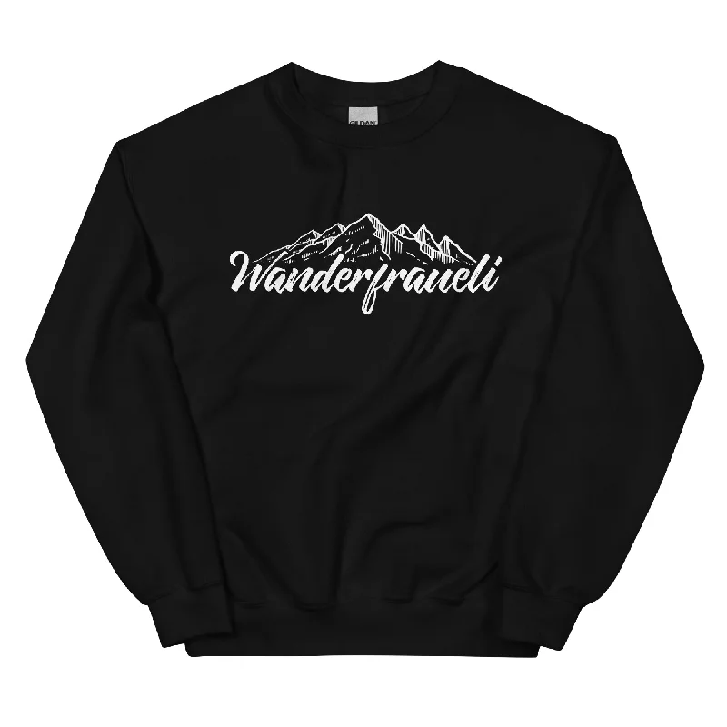 Wanderfraueli - Sweatshirt (Unisex) Hoodie with High-Low Hem Asymmetrical Trendy