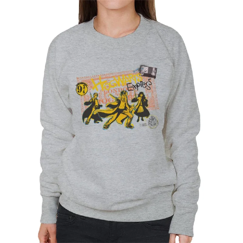 Harry Potter London To Hogwarts Women's Sweatshirt Hoodie with Monochrome Minimalist Simple Harry Potter London To Hogwarts Women's Sweatshirt Hoodie with Monochrome Minimalist Simple