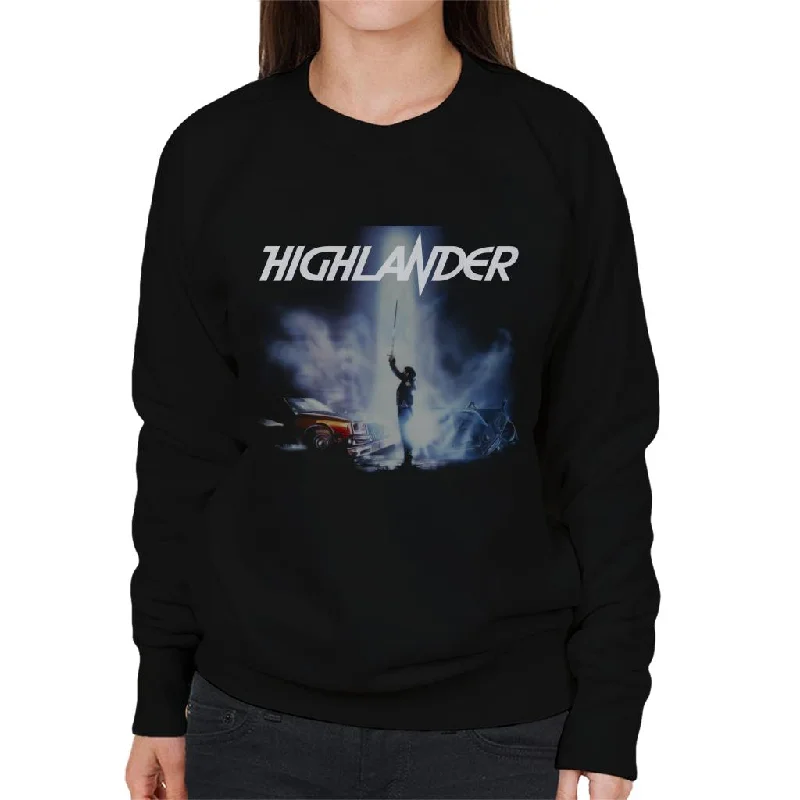 Highlander 1986 Duncan Macleod Lightning Women's Sweatshirt Hoodie with High-Low Hem Asymmetrical Trendy Highlander 1986 Duncan Macleod Lightning Women's Sweatshirt Hoodie with High-Low Hem Asymmetrical Trendy