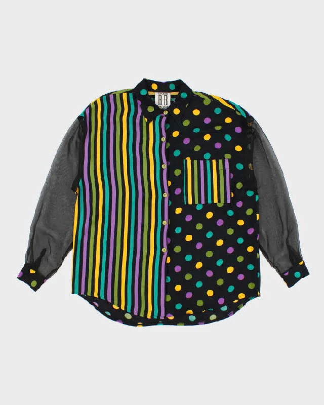 Vintage 80s BB Studio Funky Blouse - XL Modern Work Blouse