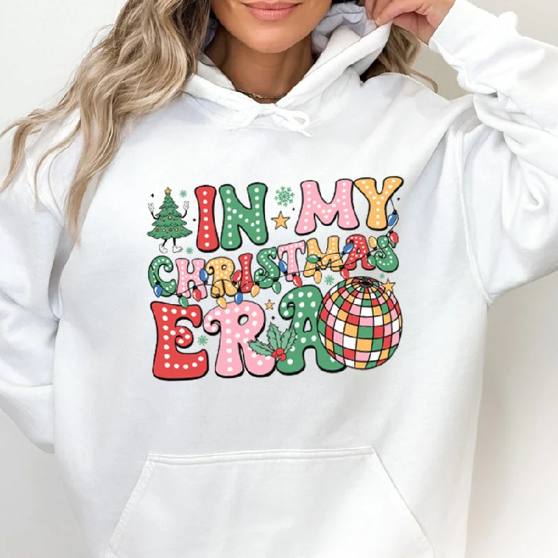 In My Christmas Era Women's Hoodie Hoodie with Mock Neck Collared Structured