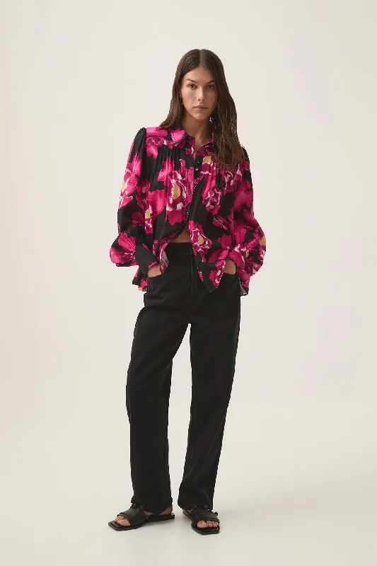 Lover Gauze Blouse Bell Sleeve Blouse