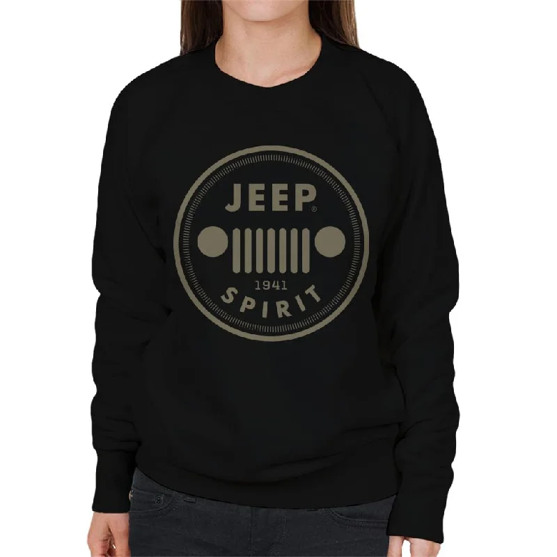 Jeep Spirit 1941 Logo Women's Sweatshirt Hoodie with Hem Elastic Stretchable Comfortable Jeep Spirit 1941 Logo Women's Sweatshirt Hoodie with Hem Elastic Stretchable Comfortable