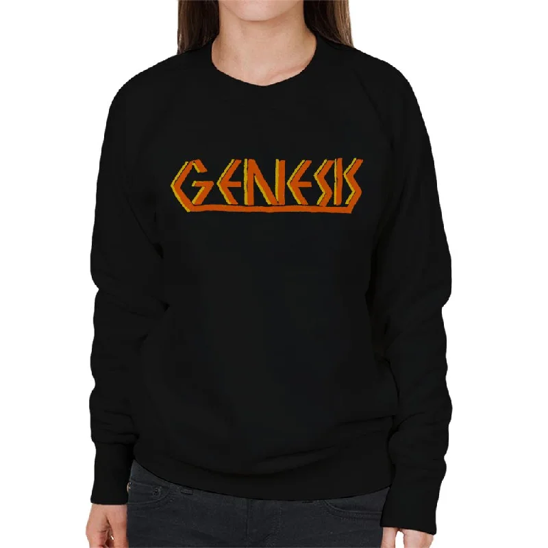 Genesis Band Vintage Orange Logo Women's Sweatshirt Hoodie with Camouflage Military Edgy Genesis Band Vintage Orange Logo Women's Sweatshirt Hoodie with Camouflage Military Edgy
