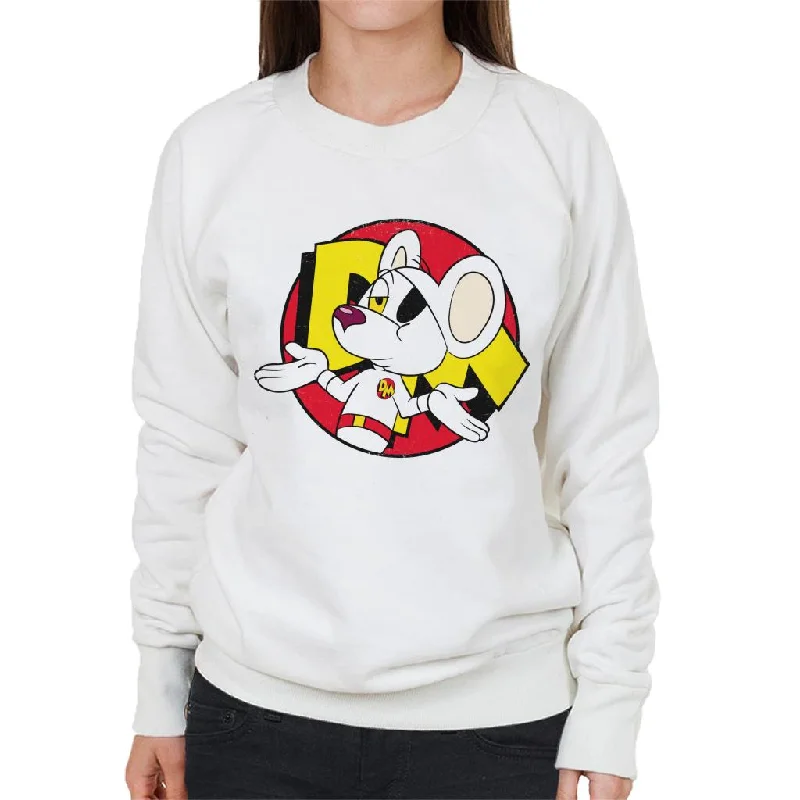 Danger Mouse In My Defence I Was Unsupervised Women's Sweatshirt Hoodie with High-Low Hem Asymmetrical Trendy
