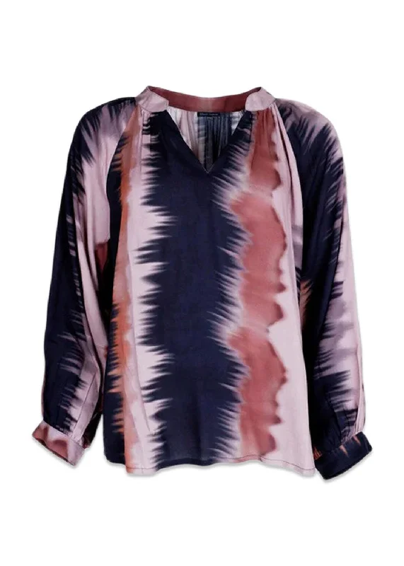 BCFLAME blouse - Black Rust Lightweight Floral Blouse