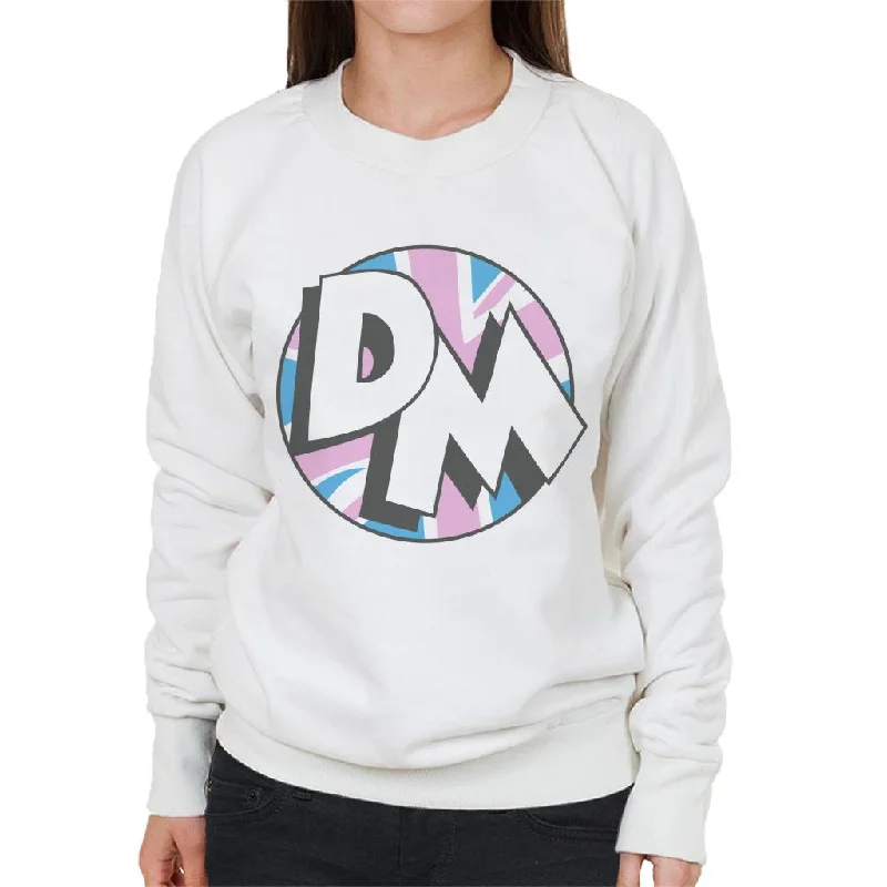 Danger Mouse Initials Union Jack Women's Sweatshirt Hoodie with Pastel Soft Subtle