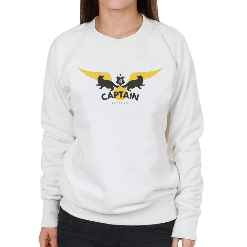 Harry Potter Golden Snitch Captain Hufflepuff Women's Sweatshirt Hoodie with Zipper Placket Modern Functional Harry Potter Golden Snitch Captain Hufflepuff Women's Sweatshirt Hoodie with Zipper Placket Modern Functional
