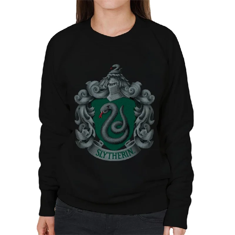 Harry Potter Slytherin Serpent Shield Women's Sweatshirt Hoodie with Longline Fit Extended Stylish Harry Potter Slytherin Serpent Shield Women's Sweatshirt Hoodie with Longline Fit Extended Stylish