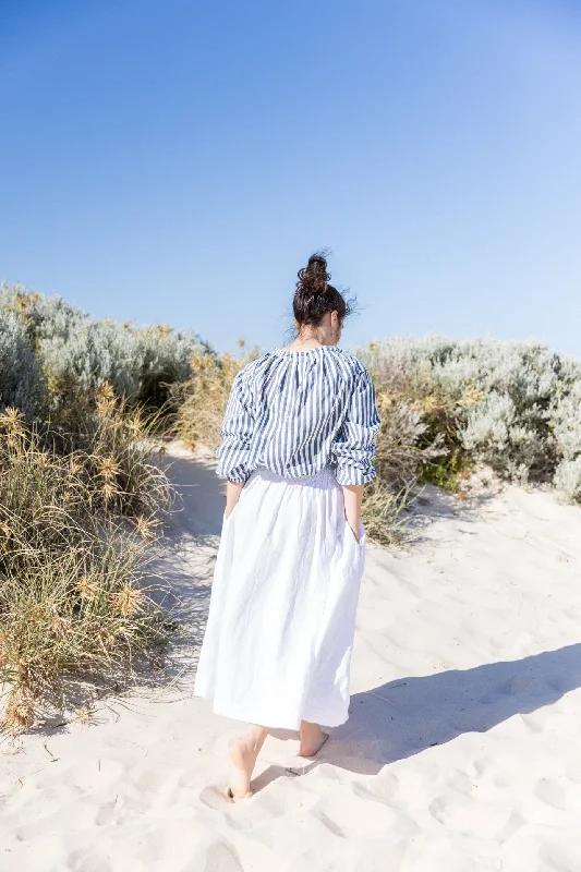 GLENDHU BLOUSE - COTTON STRIPES - LIMITED Office Formal Blouse