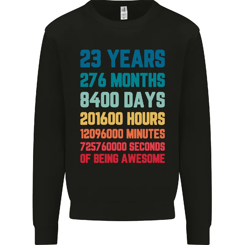 23rd Birthday 23-Year-Old Men's Sweatshirt Jumper Hoodie with Reflective Safety Nightwear 23rd Birthday 23-Year-Old Men's Sweatshirt Jumper Hoodie with Reflective Safety Nightwear