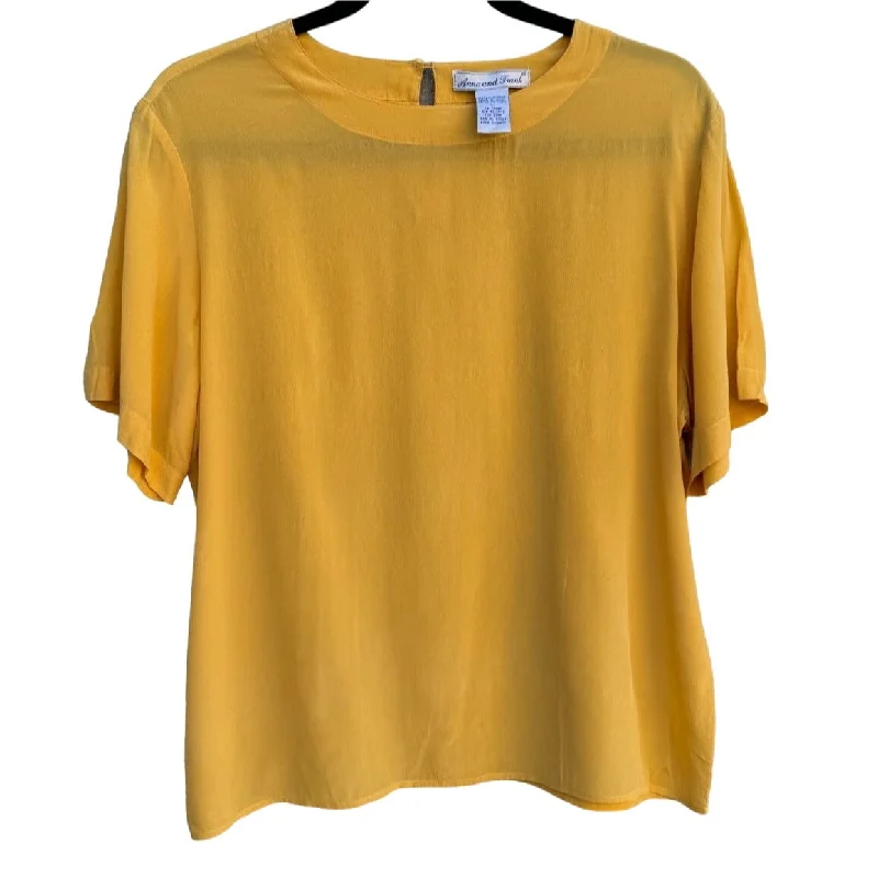 Anna & Frank Vintage 80s 90s Silk Keyhole Back Women's Short Sleeve Shirt Blouse Chic Wrap Blouse Anna & Frank Vintage 80s 90s Silk Keyhole Back Women's Short Sleeve Shirt Blouse Chic Wrap Blouse