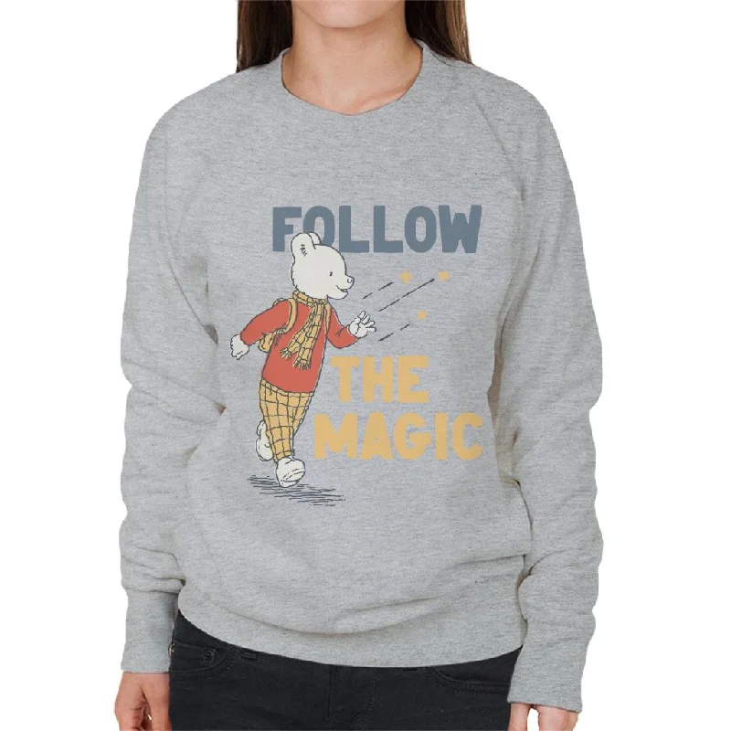 Rupert Follow The Magic Women's Sweatshirt Hoodie Crop Top Short Trendy