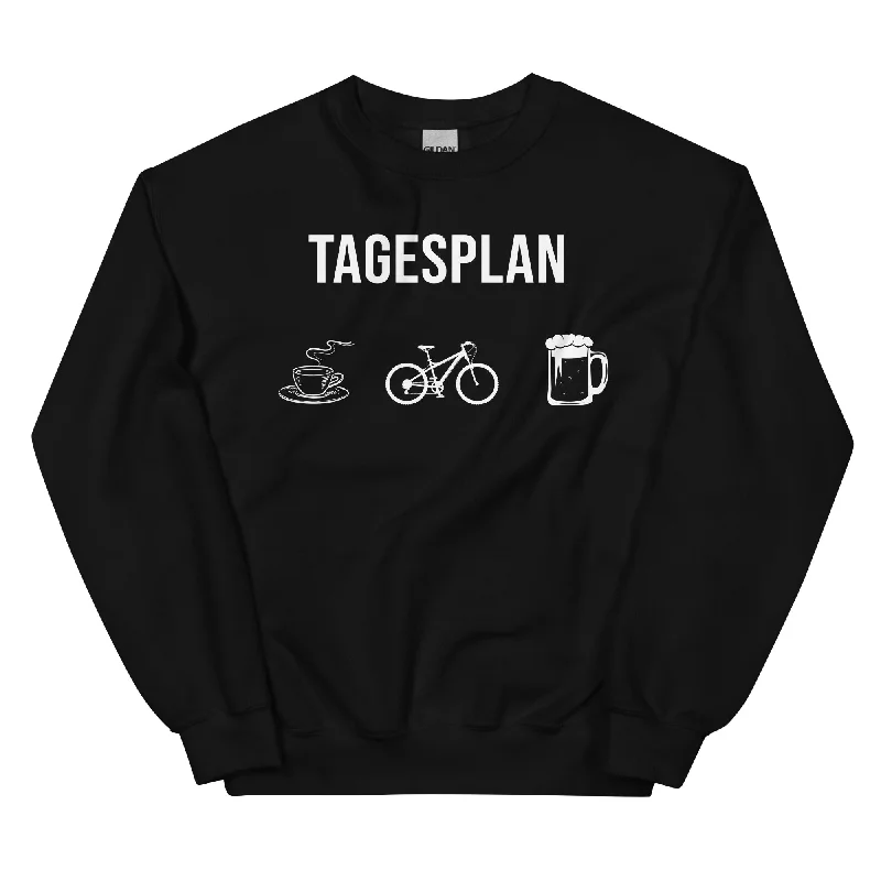 Tagesplan Kaffee, Fahrrad Und Bier - Sweatshirt (Unisex) Hoodie with Set-In Sleeves Structured Classic Tagesplan Kaffee, Fahrrad Und Bier - Sweatshirt (Unisex) Hoodie with Set-In Sleeves Structured Classic