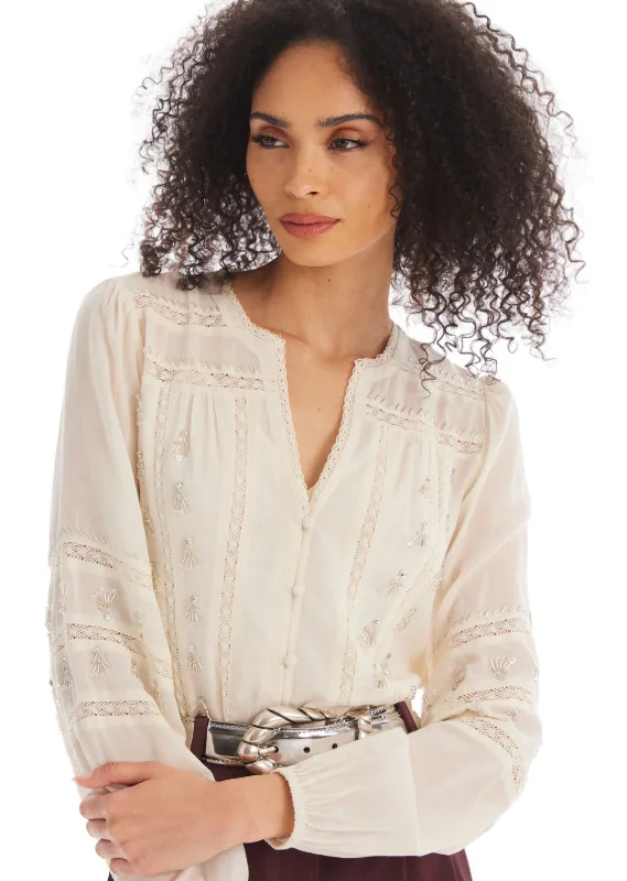 Maya Blouse Subtle Shimmer Blouse