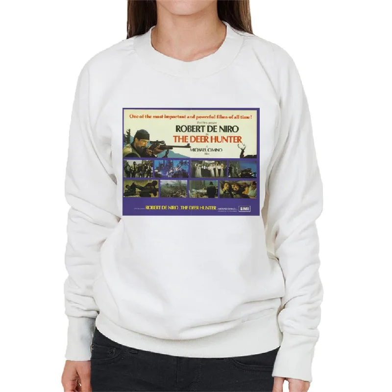 The Deer Hunter Film Montage Poster Women's Sweatshirt Hoodie with Gradient Ombre Colorful The Deer Hunter Film Montage Poster Women's Sweatshirt Hoodie with Gradient Ombre Colorful