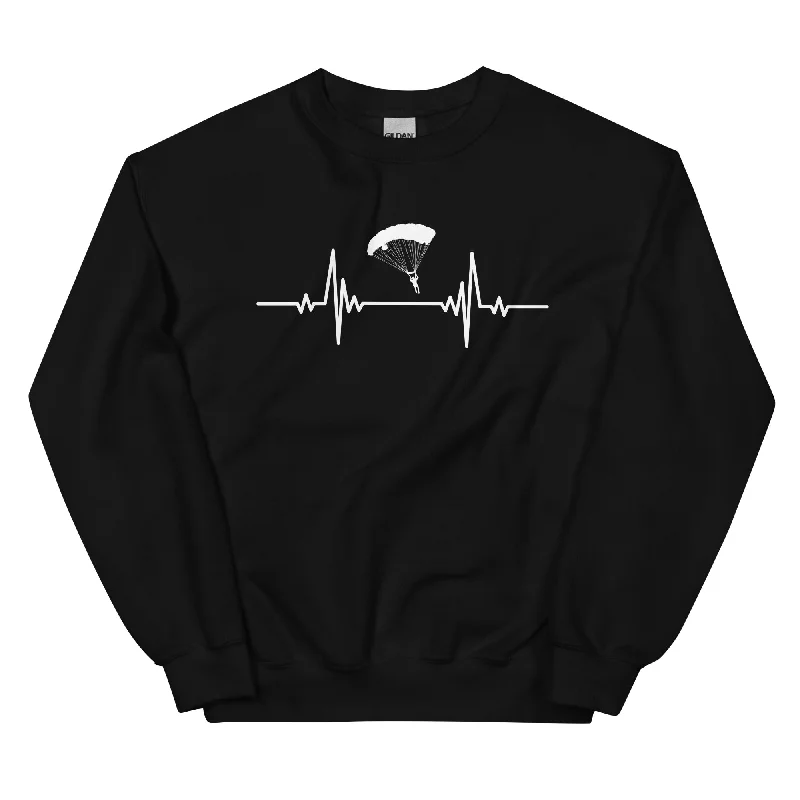 Heartbeat Adventure Sport Of Flying Paragliders - Sweatshirt (Unisex) Hoodie with Batwing Sleeves Loose Dramatic Heartbeat Adventure Sport Of Flying Paragliders - Sweatshirt (Unisex) Hoodie with Batwing Sleeves Loose Dramatic