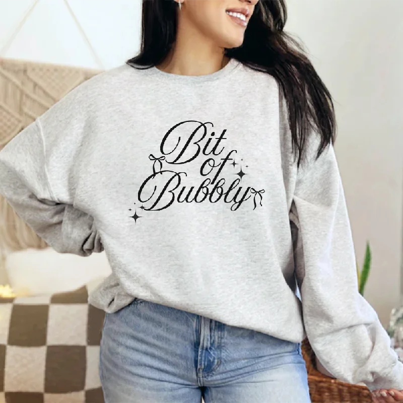 Bit Of Bubbly Women's Sweatshirt Hoodie with Belted Waist Structured Tailored