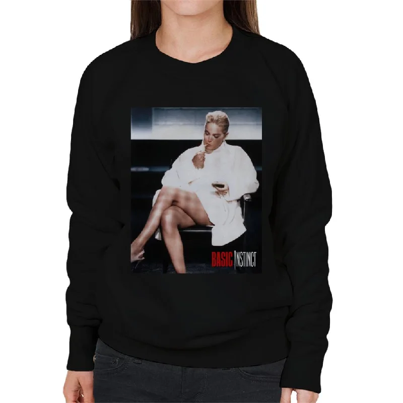 Basic Instinct Catherine Tramell Women's Sweatshirt Hoodie with Tied Waist Feminine Flattering Basic Instinct Catherine Tramell Women's Sweatshirt Hoodie with Tied Waist Feminine Flattering