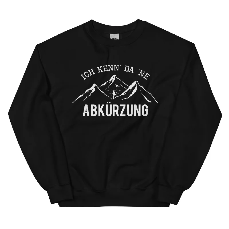 Ich Kenne Da Ne Abkürzung - Sweatshirt (Unisex) Hoodie with V-Neck Classic Versatile Ich Kenne Da Ne Abkürzung - Sweatshirt (Unisex) Hoodie with V-Neck Classic Versatile