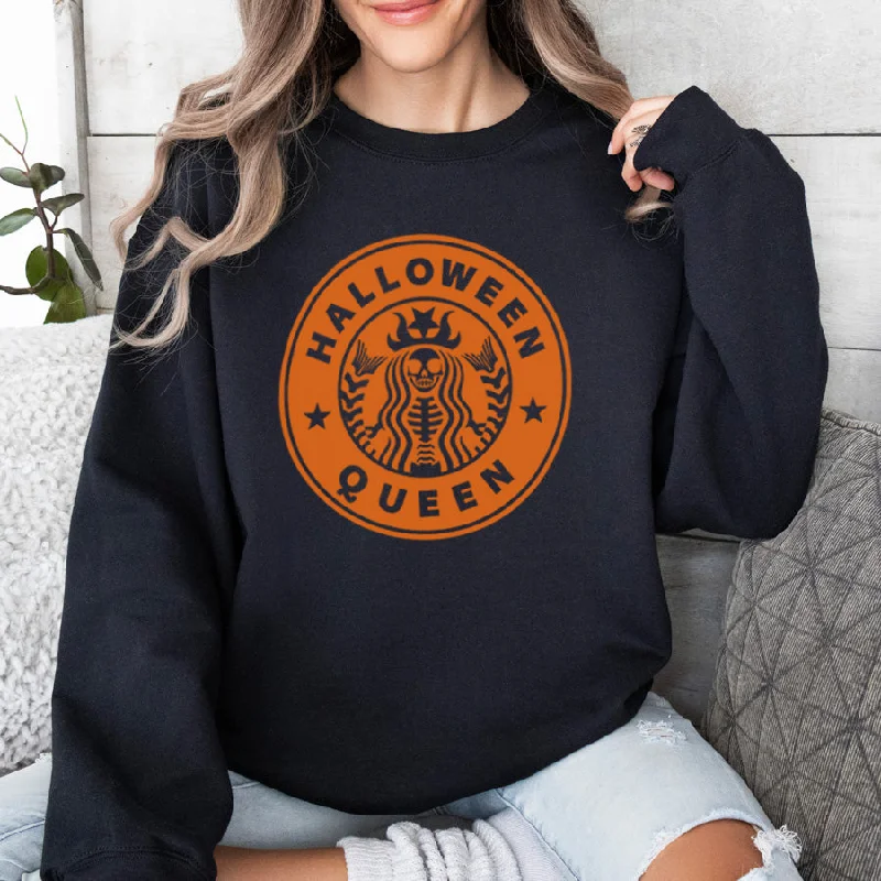 Halloween Queen Womens Sweatshirt Hoodie with Camouflage Military Edgy