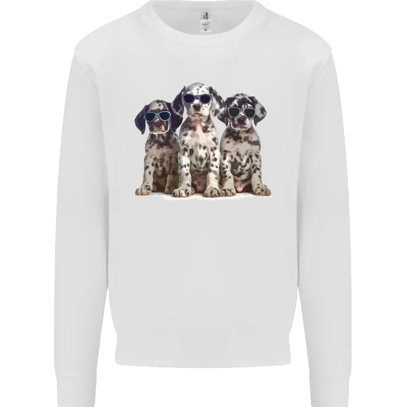 3 Cool Dalmatian Puppies Dogs Mens Sweatshirt Jumper Hoodie with Hood Adjustable Protection 3 Cool Dalmatian Puppies Dogs Mens Sweatshirt Jumper Hoodie with Hood Adjustable Protection