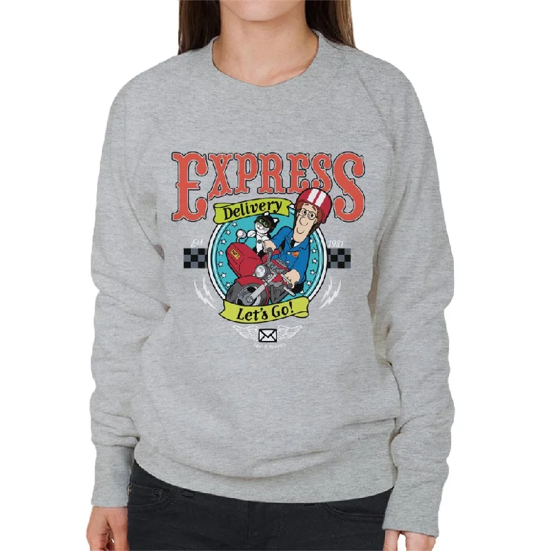 Postman Pat Express Delivery Lets Go Women's Sweatshirt Hoodie with V-Neck Classic Versatile Postman Pat Express Delivery Lets Go Women's Sweatshirt Hoodie with V-Neck Classic Versatile