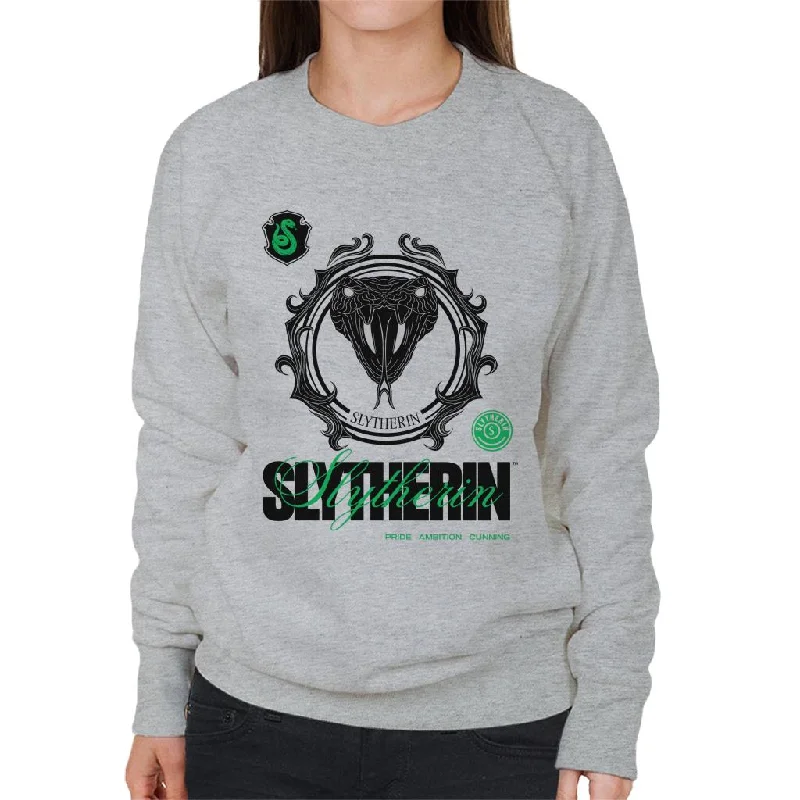 Harry Potter Slytherin Serpent Women's Sweatshirt Hoodie with Embroidery Detailed Premium