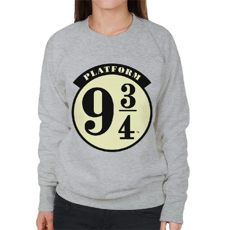 Harry Potter Platform Nine And Three Quarters Women's Sweatshirt Hoodie with Snap Buttons Easy Quick Harry Potter Platform Nine And Three Quarters Women's Sweatshirt Hoodie with Snap Buttons Easy Quick