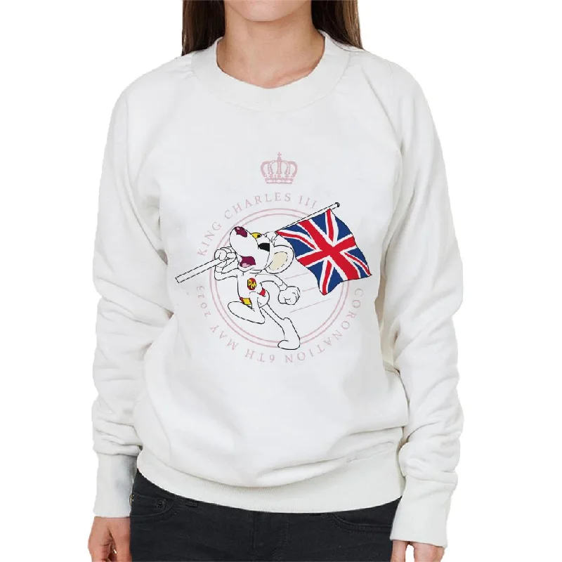 Danger Mouse King Charles III Coronation 2023 Union Jack Women's Sweatshirt Hoodie with Emblem Brand Identity Danger Mouse King Charles III Coronation 2023 Union Jack Women's Sweatshirt Hoodie with Emblem Brand Identity