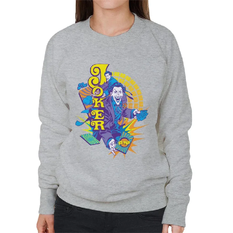 Batman The Joker Ka Pow Women's Sweatshirt Hoodie with Back Slit Movement Comfort