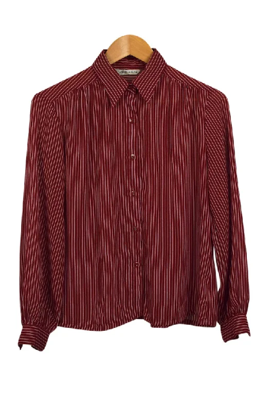 Striped Blouse Polished Work Blouse