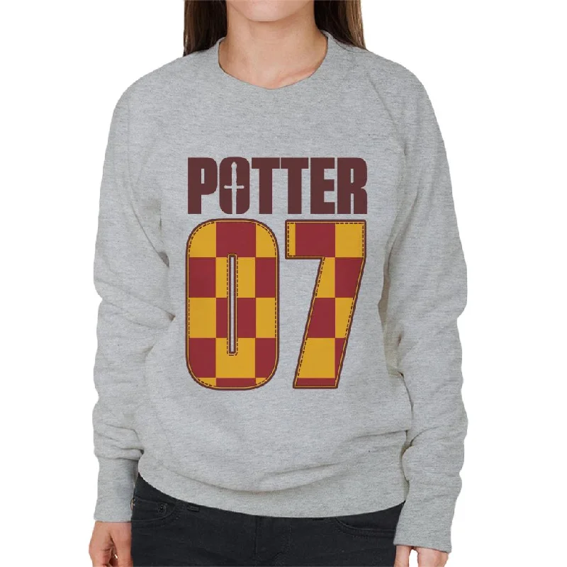 Harry Potter 07 Logo Women's Sweatshirt Hoodie with Hood Adjustable Protection