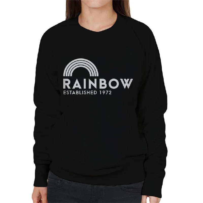 Rainbow Est 1972 Logo Women's Sweatshirt Hoodie with Pattern Geometric Abstract