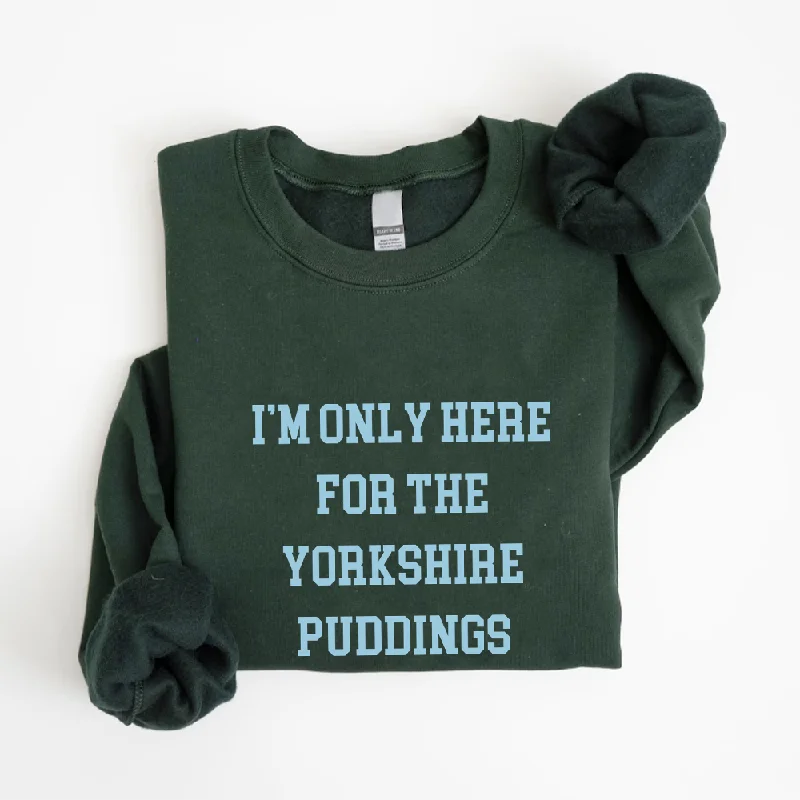 Here For The Yorkshire Puddings Christmas Sweatshirt Hoodie with Sequins Glamorous Eye-catching Here For The Yorkshire Puddings Christmas Sweatshirt Hoodie with Sequins Glamorous Eye-catching
