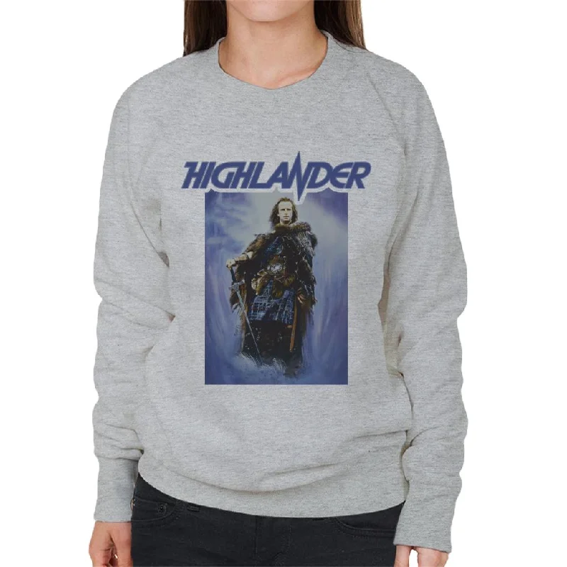 Highlander 1986 Theatrical Poster Women's Sweatshirt Hoodie with Hem Fringe Bohemian Relaxed Highlander 1986 Theatrical Poster Women's Sweatshirt Hoodie with Hem Fringe Bohemian Relaxed