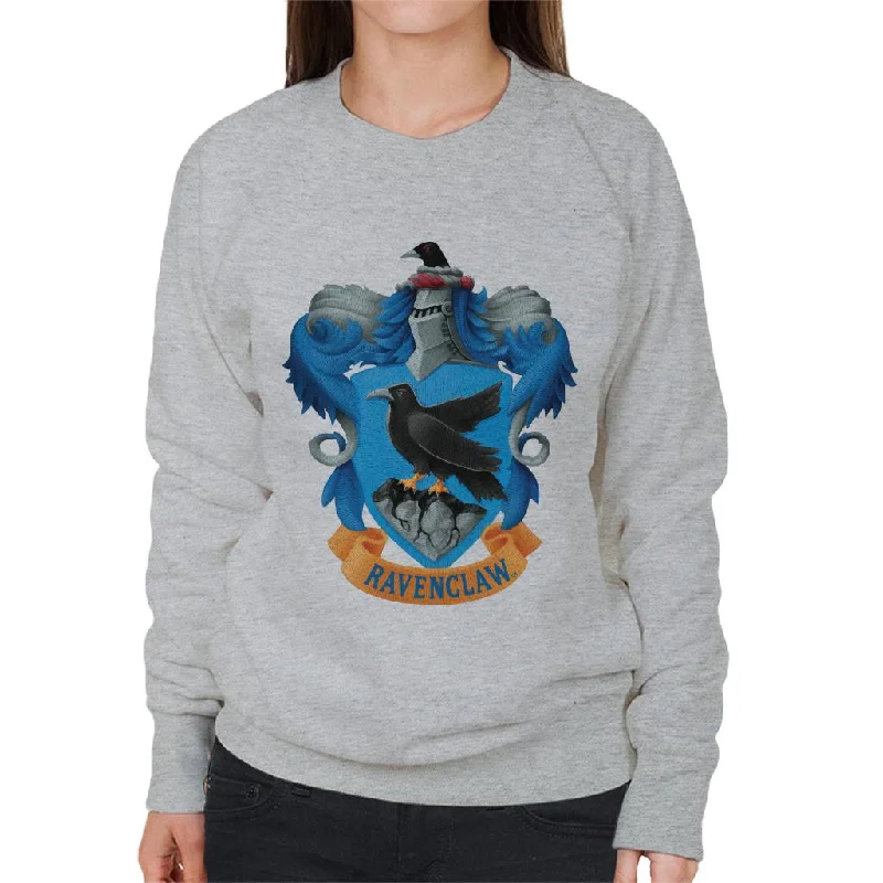 Harry Potter Ravenclaw Eagle Shield Women's Sweatshirt Hoodie with Elastic Cuffs Stretchable Comfortable Harry Potter Ravenclaw Eagle Shield Women's Sweatshirt Hoodie with Elastic Cuffs Stretchable Comfortable