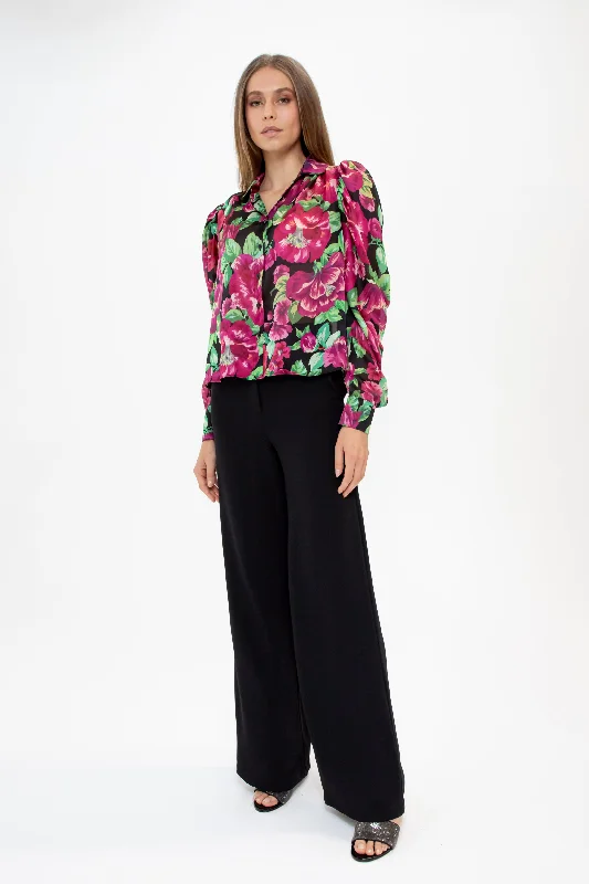 Lavender Brown Saylor Blouse Sweetheart Neck Blouse