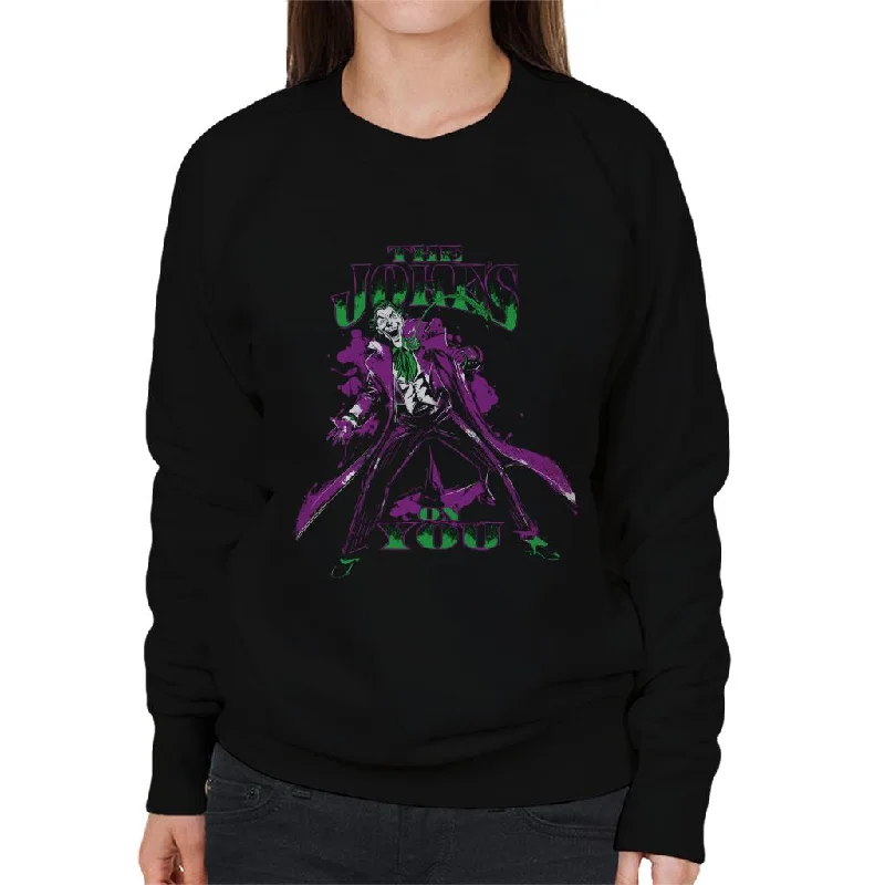 Batman The Joker Laughing The Jokes On You Women's Sweatshirt Hoodie Dress Longline Feminine Batman The Joker Laughing The Jokes On You Women's Sweatshirt Hoodie Dress Longline Feminine