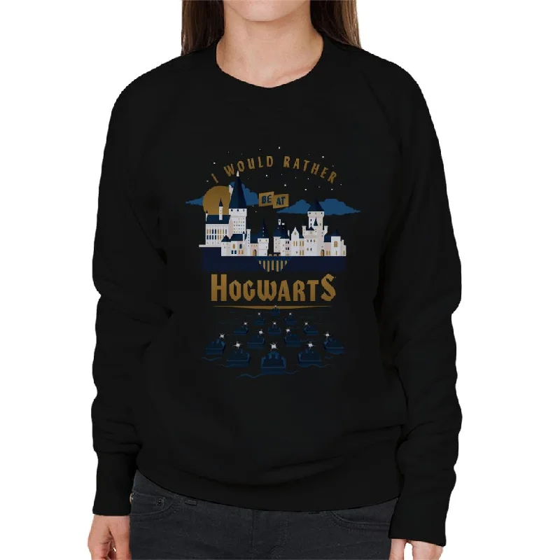 Harry Potter I Would Rather Be At Hogwarts Women's Sweatshirt Hoodie with Reflective Safety Nightwear Harry Potter I Would Rather Be At Hogwarts Women's Sweatshirt Hoodie with Reflective Safety Nightwear