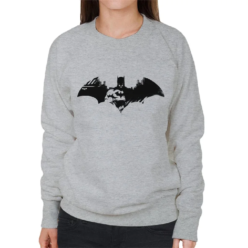 Batman Bat Symbol In Gotham City Women's Sweatshirt Hoodie with Hem Detail Decorative Unique Batman Bat Symbol In Gotham City Women's Sweatshirt Hoodie with Hem Detail Decorative Unique