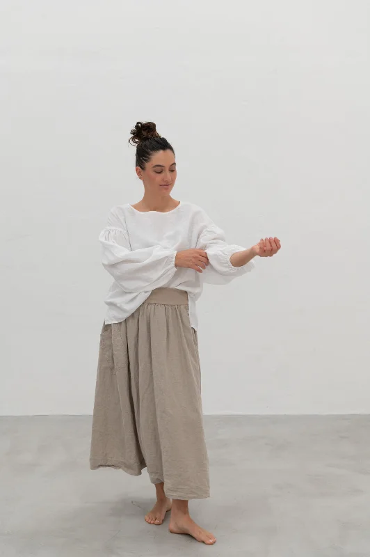 HARRIET BILLOW SLEEVE BLOUSE Pleated Collar Blouse
