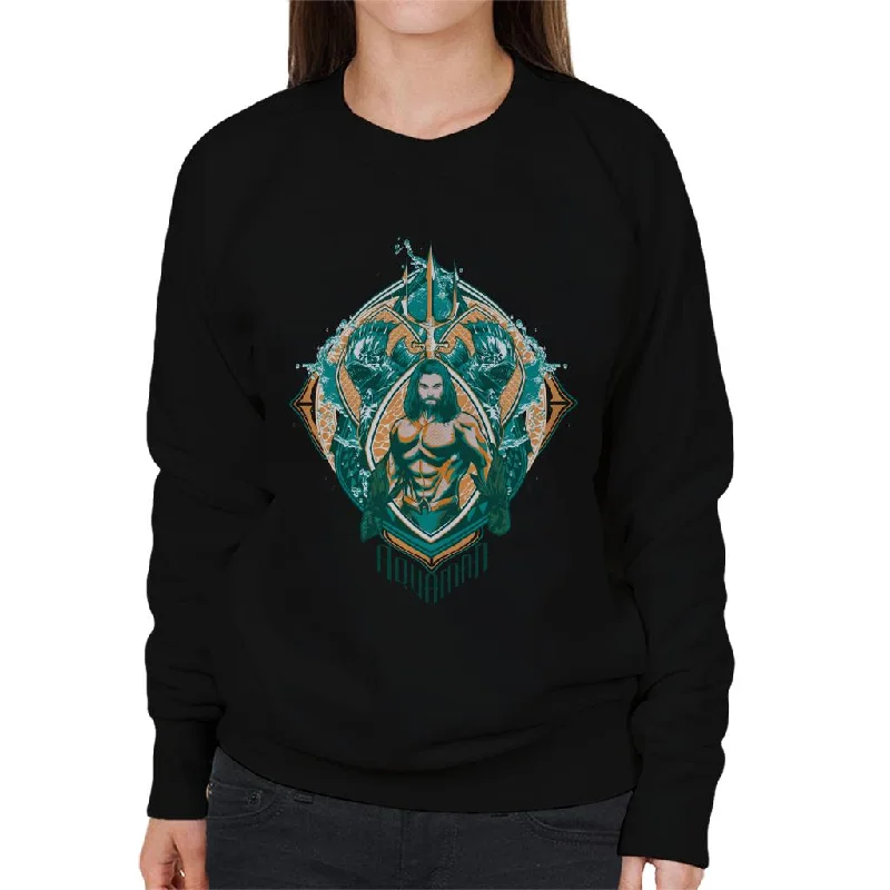 Aquaman Vs Karathen The Sea Monster Women's Sweatshirt Hoodie with Hem Frayed Vintage Worn Aquaman Vs Karathen The Sea Monster Women's Sweatshirt Hoodie with Hem Frayed Vintage Worn